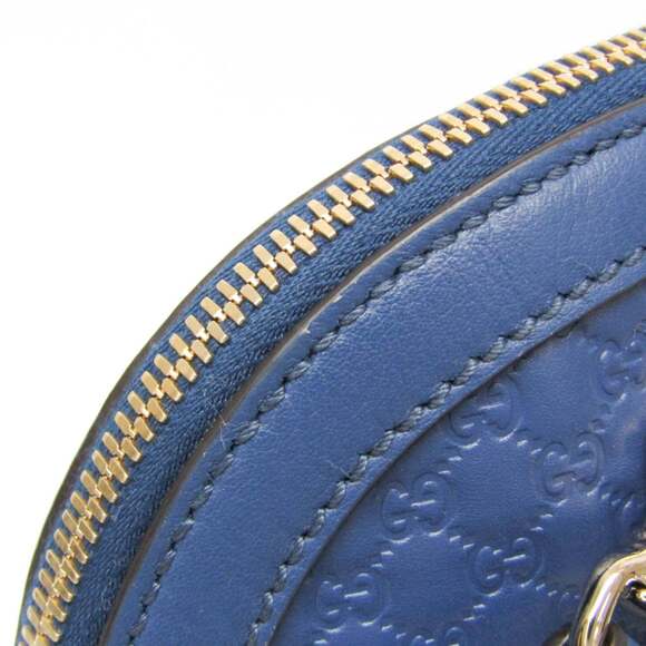 GUCCI Authentic Blue Leather Shoulder Bag - Picture 7 of 16